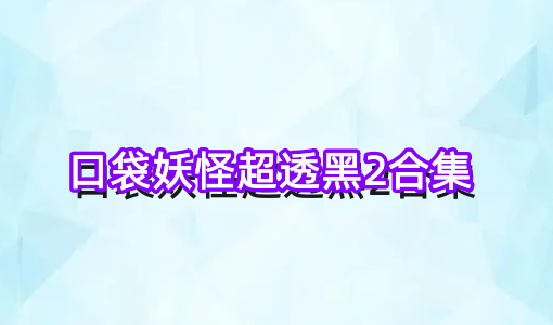 口袋妖怪超透黑2合集