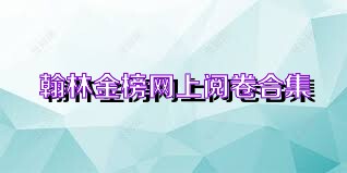 翰林金榜网上阅卷合集