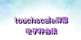 touchscale屏幕电子秤合集